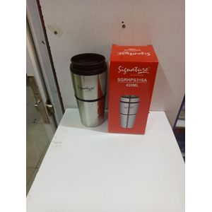 Signature  Unbreakable Vacuum Travel Mugs 420ml Thermal Cup for Milk, Water or Coffee Drink either Hot or Cold