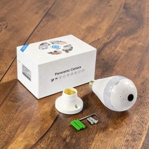 	Digital Zoom Smart Motion Tracking Indoor Use Panoramic 1080P Wireless Security Light Bulb Camera