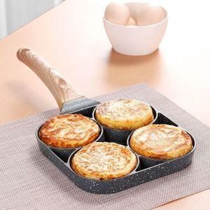 High Quality Heavy Granite Non-stick 4 Slot Pancake/egg Pan