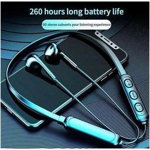 super energy Sweatproof, Sports Gear Hanging Neckband Bluetooth Stereo Headset-black