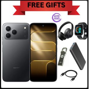 Tecno Spark 50 128GB ROM+ 12GB (4+8)RAM 6.78" SCREEN 120Hz Refresh rate Camera 50MP+FREE GIFTS (WATCH+ HEADPHONES+POWERBANK+CABLE+FLASH DISK)