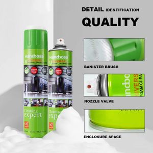 Handboss Universal Foam Cleaning Agent 650ml Cleaner Spray for Car Interiors Upholstery Leather Fabric cleaner