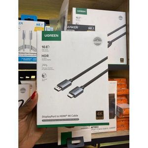 Ugreen  4K Uni-Directional UHD DISPLAYPORT DISPLAY PORT to HDMI Cable, Supports 4K@30Hz / 2K@60Hz /1080P@120Hz, Audio Video Sync, Support 4K 3D Vision 10.8 Gbps Bandwidth, 1.5m Length