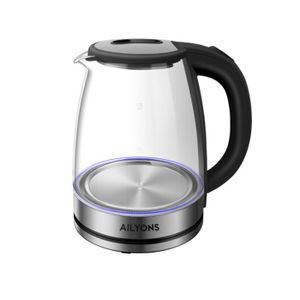 AILYONS 2.0L Glass Electric Kettle - Blue LED Illuminated Auto-Shutoff Water Boiler