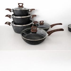 Stylish Aluminum Nonstick Cookware Set for Modern Kitchens