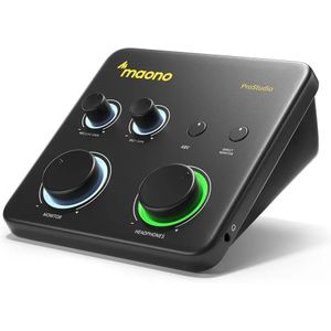 maono PS22 Lite USB Audio Interface for PC for Guitar & Vocals Streaming, Low-noise preamp, 24-bit/192kHz, loopback, ASIO driver, routing software, for home studio, DAW recording, OBS, creators