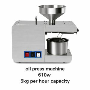 Electric Oil Press Machine 610W 5Kg Per Hour Stainless Steel Oil Extraction Unit 