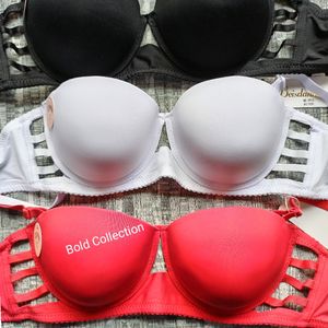 Binnys Hot Sexy Floral Lightly Padded Comfy Silky Bras(cup C