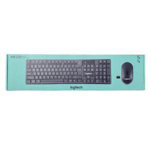 Logitech MK270 Wireless Keyboard And Mouse COMBO Modern Full Size Layout, High-Quality Membrane Keyboard, Optical Mouse Max.