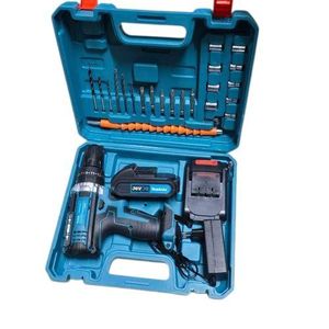 Makita Heavy Duty Cordless Power Drill Brushless Hammer with 2 Lithium Batteries with Free Accessories and Case