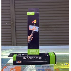 H1 Bluetooth Selfie Stick – Foldable Extendable Phone Tripod with Remote Shutter Control