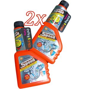 SPEED 2X STRONG DRAIN OPENER Destroys Lumps & Odours KITCHEN BATHROOM TOILET cf