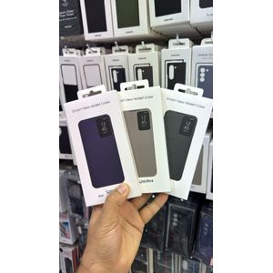 Samsung Galaxy S23 Ultra Original S View Wallet Case Smart Display Window Magnetic Flip Protective Cover - Grey