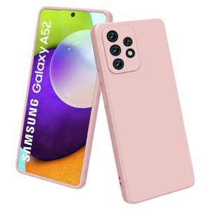 Soft Silicone Back Cover for Samsung Galaxy A52 - Pink, anti-fingerprint, anti-scratch, durable silicone case