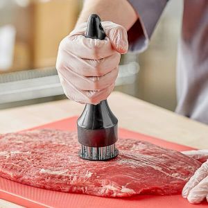 2 in 1 Meat Tenderizer Tool, 21 Stainless Steel Meat Tenderizer Needle, Meat Poker Tool for Tenderizing and BBQ, Nyama choma,goat meat or Steak meat. Meat Tenderizer for Steak, Pork Chop, Meat Hammer