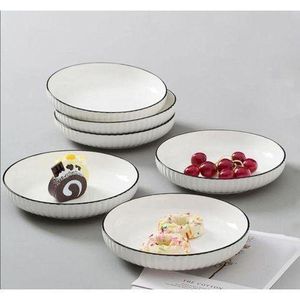 CONCISE JAPANESE CERAMIC SIDE PLATES - 8 INCH