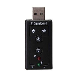 USB External 71 Channel CH Virtual Audio Sound Card Adapter 35mm Headphone Microphone Audio Adapter USB Type-A LED Indicator