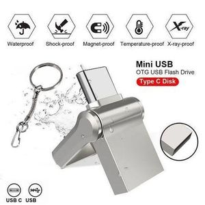 Metal OTG Key Chain Style Usb Flash Drive Type-c 64GB 512GB Memory Stick TB Large capacity Mini Pen Drive 2.0 3.0