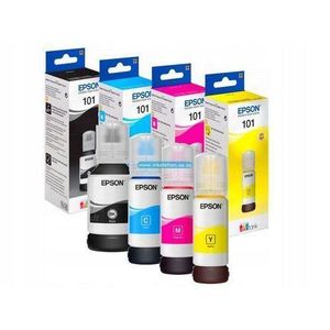 Epson 101 Original Ink Cartridges Set Black, Cyan, Magenta, Yellow Pack of 4