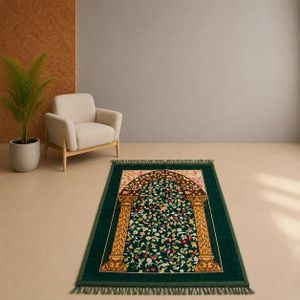 Premium Soft Floral Luxury Prayer Mat Large Sizes