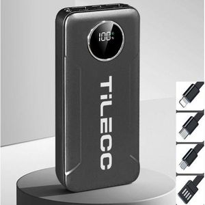 TiLECC Portable à Charge Rapide LED avec affichage numérique4 Fils 30000 MAh