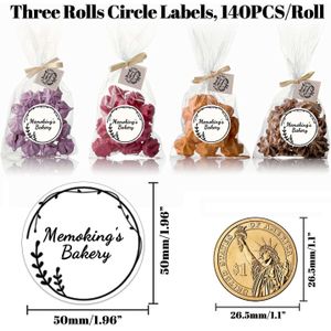 Phomemo white round 50*50mm printer thermal labels/ stickers