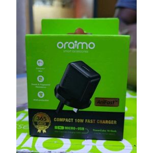 Oraimo POWERCUBE 10W Micro Charger - Fast Charging(BLACK)