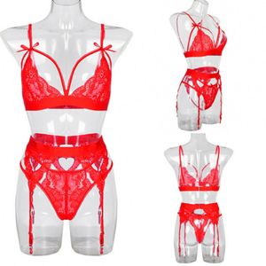 Fashion Bondage Sexy Seamless Lingerie Sets For Women Lace Bra And