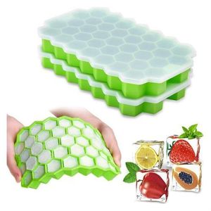 Silicone Honeycomb Ice Tray Ice Tray With Lid 37 Compartment