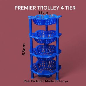 Premier Round Plastic Trolley 4 Tier