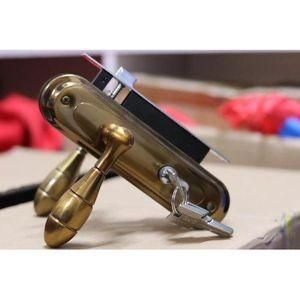 GJS Flush Door Lock is designed for strength and rust resistance with a high-quality Gold/brown finish