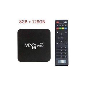Mx Pro Android Tv Box Android Tv Box/11 Smart TV Box – 8GB RAM, 128GB ROM, 4K Ultra HD, YouTube Live, APP, NETFLIX-BLACK