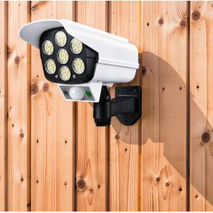 Optional Lighting Modes Solar Rechargeable Motion Activated Dummy Fake Cctv Camera Motion Sensor Solar Light 