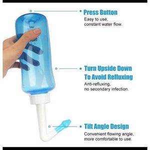 Automatic Nasal Irrigator Bottle Neti Pot Kit 500ml Sinus Rinse Cleaner Blue