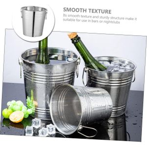 Double Handle Stainless Steel ice  Bucket 5ltr 