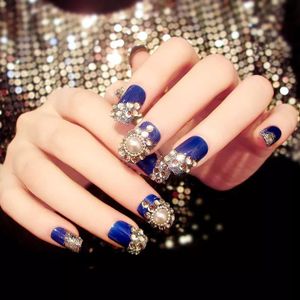 Grimace Printed Nail Patch Glue Type Removable Long Paragraph Fashion  Manicure Fake Nail Patch for Halloween New 