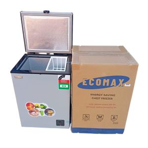 Ecomax  119L Chest Freezer, Low Energy Consumption,100% CFC Free, Low Noise Level, Easy To Clean, Reliable Quality - 1 YR WARRANTY + FREE FREEZER GUARD 