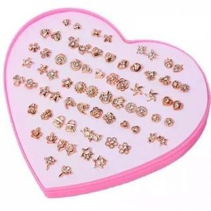 36 Pairs Gold Earrings Ear Studs Jewelry