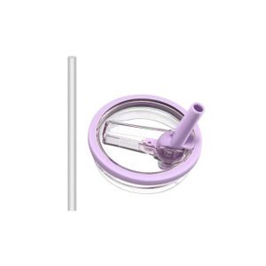 Spill Proof Replacement Flip Straw Lid For 40oz Stanley Tumbler Cup-purple