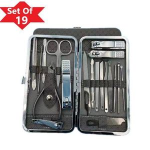 19Pcs Fashion Manicure Nail Clippers Kit Pedicure Set Nail