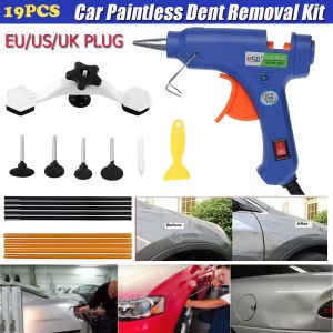 19pcs Paintless Dent Repair Tool Dent Puller Kit, Dent Car Dent Removal Kit,  Bridge Puller & Glue Gun For Auto Body Dent Remove