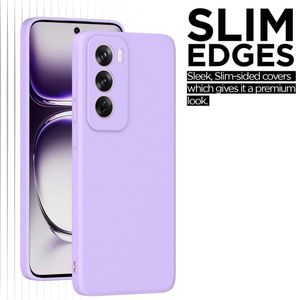 Soft Silicone Slim Fit Cover Anti-Scratch Shockproof Case for OPPO Reno 12 - Purple