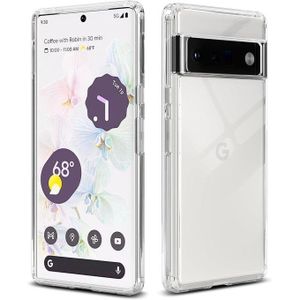 Google  6 Clear TPU Case - Arctic White, Slim & Lightweight