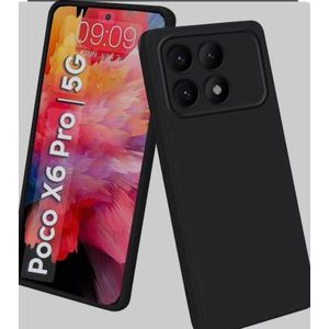 Poco X6 Pro Phone Cover, Soft Silicon Shockproof Back Case, Slim Fit Protective Phone Case with All-Round Protection and Anti-Slip Grip (Black)