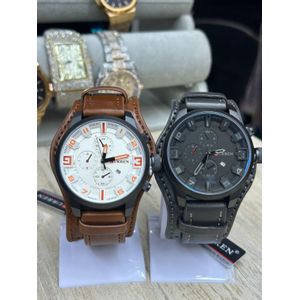 CURREN LEATHER MEN'S WATCH. 