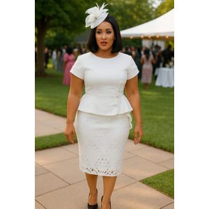  Ladies Perfect Design White  Dress