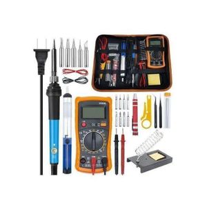 19pcs electric soldering iron kit withtools,tips, multimeter
