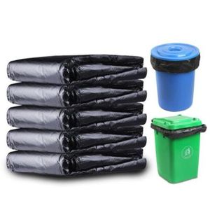 50pcs Small Disposable Garbage Trash Bags 60x40cm Leak Proof Strong and Tear Resistant Waste Bin Liners for Home Kitchen Office Car Bathroom Daily Use