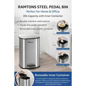  STEEL PEDAL BIN
