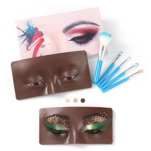 Reusable Realistic 3D Silicon Face Makeup Dummy MAKEUP PRACTICE BOARD BEAUTY STUDENT PRO-MUA LEARNER BEGINNERS Beauty Academy Training Practice Face Eyelash Brows Makeup Face Mask Eyeshadow